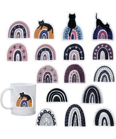 Soothing Sticker Set | 16 Reusable Fidget Strips with Gravel Texture & Rainbow Cat Design - Perfect for Stress Relief & Adult Relaxation - Buy Online on SooperMarket.com