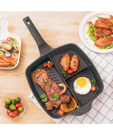 DELURA Saucepan 3-in-1 Frying Pan Cooking Wok Pot Cookware Breakfast Egg Pan Skillet Kitchen Utensils Wok - Buy Online on SooperMarket.com