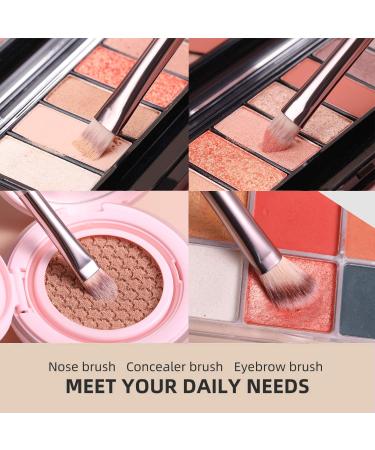 BS-MALL 16 Pcs Makeup Brushes Set with Stand | Synthetic Foundation, Powder, Concealers, Eye shadows, Blush | Champagne Gold Cosmetic Brushes with 3 Makeup Sponges - Buy Online on SooperMarket.com