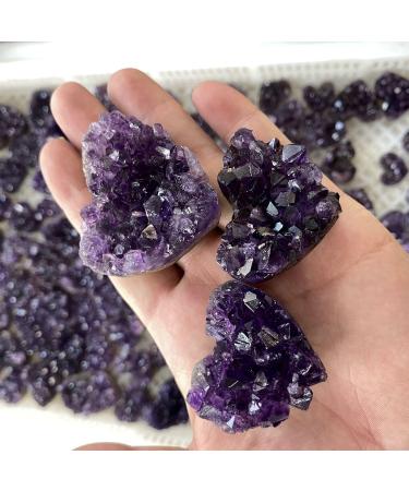 Natural Heart Shape Amethyst Quartz Crystal Cluster Geode Gemstone Specimen Collections Home Decor Valentine's Day Gift 2-3cm Rocks (Size : 3-4cm) - Buy Online on SooperMarket.com