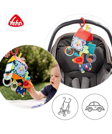 Fehn Motoric Cubes Haus Color Friends - Baby Activity Toy for Strollers Cots & Seats | Ages 0+ Months - Buy Online on SooperMarket.com