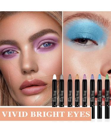 Glitter Eyeshadow Stick Set - 8 Colors, Waterproof & Long Lasting - Buy Online on SooperMarket.com