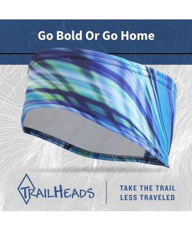 TrailHeads Women's Print Ponytail Headband Made in USA - deep dive blue - Buy Online on SooperMarket.com