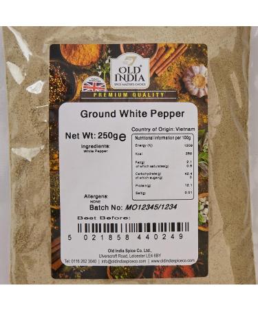 Old India Ground White Pepper 250g - Premium Quality Spice (Pack of 1) - Buy Online on SooperMarket.com