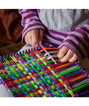 Windspeed 336 Pcs Loop Potholder Kit - 14 Colors Elastic Weaving Loom Loops for Kids DIY Crafts | Includes 2 Crochet Hooks - Buy Online on SooperMarket.com
