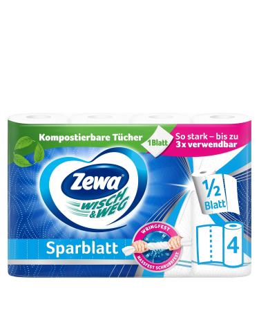 Zewa Wipe and Go kitchen rolls "Sparblatt" 4 x 74 sheets 1 pack (1 x 4 pieces)