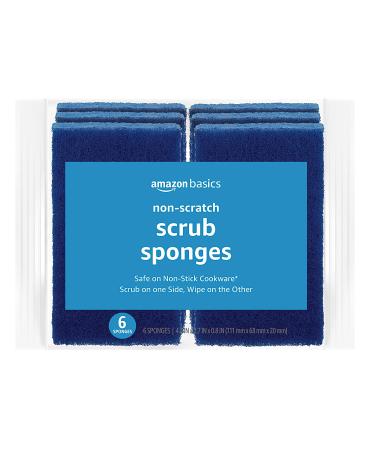 Amazon Basics Non-Scratch Sponges, 6-Pack