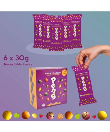 Peng Roasted Chickpeas Snack (6 x 30g) - Healthy High Protein Plant-Based Fruity Candy - Buy Online on SooperMarket.com