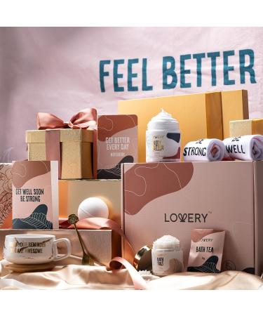 Get Well Soon Care Package for Women - 13pc Sympathy Spa Kit Gift Basket with Throw Blanket and Diary - Self Care Gifts for Women - Buy Online on SooperMarket.com