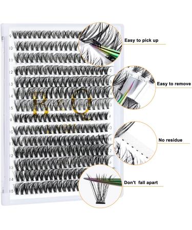 B&Q 280pcs 30D+40D-C Lash Clusters Extensions DIY Kit | Individual Eyelashes 20D 30D 40D | Home Eyelash Extensions 9-15 Mix - Buy Online on SooperMarket.com
