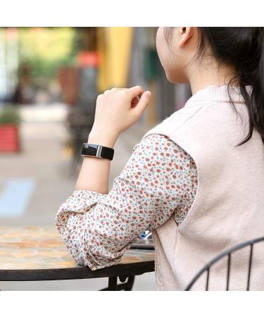 Witzon Adjustable Elastic Bands for Fitbit Charge 4/3/3SE - Breathable Fabric Pattern Replacement Strap for Women Men - Solid Black - Buy Online on SooperMarket.com
