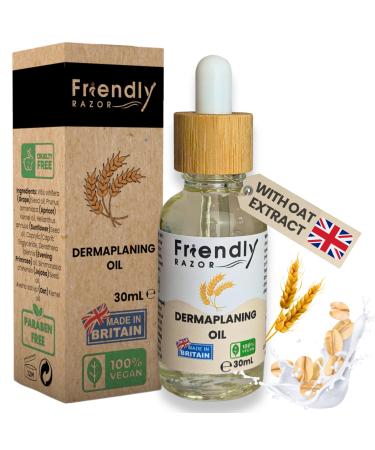 Dermaplaning Oil - With Oatmeal Primrose Apricot Kernel Jojoba and Grapeseed Extracts | For Pre and post shave | 30ml Bottle | Face Oil | Facial Oil | Shave Oil | Oil Women | Facial Oils for Women