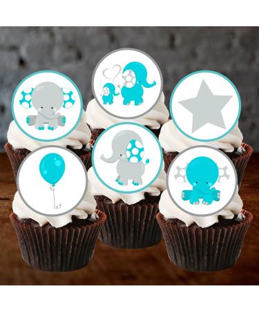 24 Elephant Gender Reveal Cake Toppers Boy Or Girl Baby Shower Cake Toppers Baby Boy Cupcake Toppers Blue Baby Shower Cake Decorations Baby Boy Cake Decorations Blue Baby Shower Cake Topper - Buy Online on SooperMarket.com