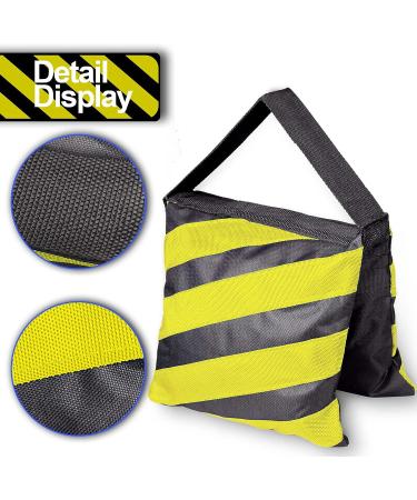 EMART Sandbags Set for Light Tripod & Photography Stand - 4 Pack Yellow Weight Bags for Outdoor Movie Screen, C-Stand, Camera - Each Bag Holds 25 lbs - Buy Online on SooperMarket.com