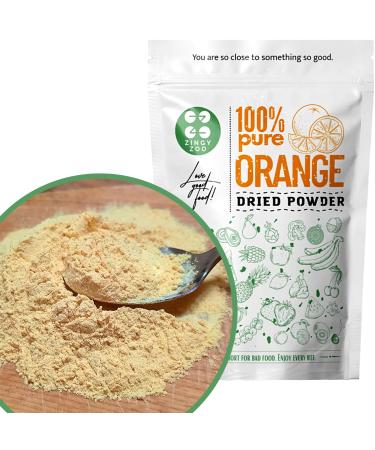 Pure Dried Orange Peel Powder | Whole Dried Fruit Orange Zest | Coarse Dried Orange Peel - for Turkish Tea Cheesecake Cake Topping Protein Smoothie Clensing Powder Citrus Tea Powder (fine Powder)