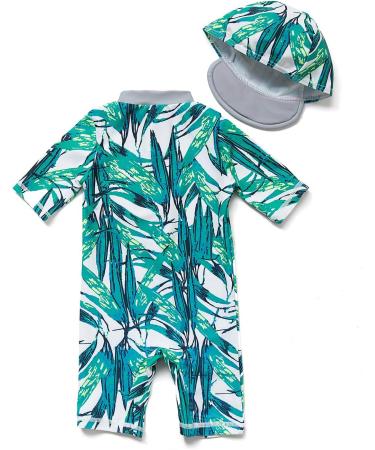 BONVERANO Baby Boys Swimsuit | Short-Sleeve One Piece Swimwear UPF 50+ Sun Protection | 18-24 Months Bamboo - Buy Online on SooperMarket.com