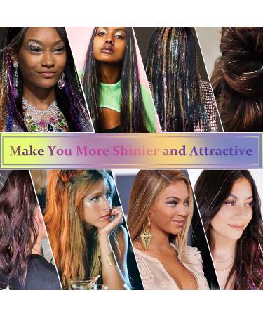 Hair Tinsel Hair Tinsel Kit with Tools Tinsel Hair Extensions 12 Colors 3200 Strands Glitter Hair Tinsel Heat Resistant 46 Inch Fairy Hair 12Colors-46Inch-3200Strands 12 Colors with kit - Buy Online on SooperMarket.com