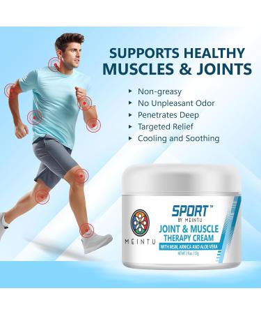 MEINTU Sport Joint & Muscle Discomfort Cream - Arnica MSM & Aloe Vera Relief for Soreness in Knee Shoulder Neck & Back - Moisturizing Muscle Relaxer Cream - Buy Online on SooperMarket.com