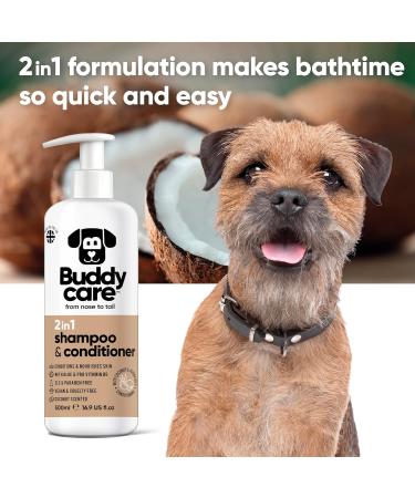 BuddyCare 2in1 Shampoo & Conditioner for Dogs - Aloe Vera & Pro-Vitamin B5 (500ml x3) - Practical Pet Care Solution for Healthy Coats - Buy Online on SooperMarket.com