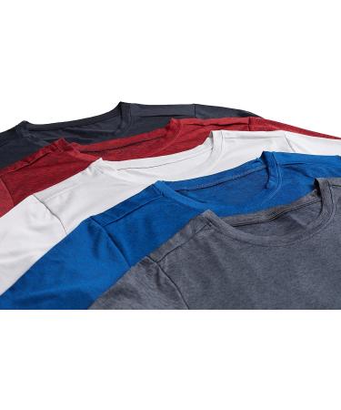 5 Pack Youth Dry-Fit Moisture Wicking Active Athletic T-Shirt Set - Boys & Girls Large - Buy Online on SooperMarket.com