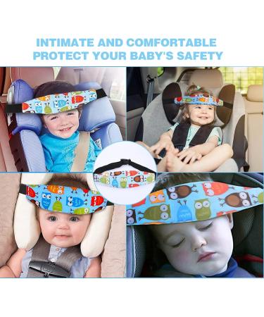 Baby Kids Safety Head Support Hugger - Blue Neck Protection Belt for Car Seat - Buy Online on SooperMarket.com