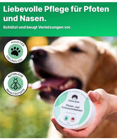 EMMA Gr n Pfotenbalsam 100ml for Dogs & Cats - Natural Paw Care with Propolis & Beeswax | Protect Cracked Paws - Made in Germany - Buy Online on SooperMarket.com