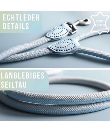 High-Quality 1.7m No Tangle Dog Training Leash - Aqua Braided Rope with Hand Loop - Buy Online on SooperMarket.com