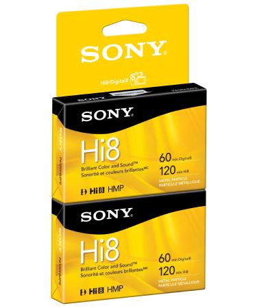 Sony P6120HMPR/2C 2-Pack 120-Minute Hi8 Tape with Hangtab