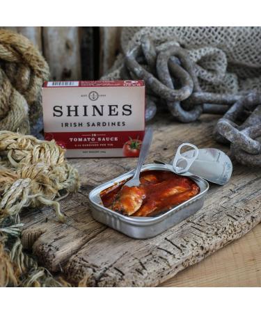 Shines Tinned Irish Sardines in Tomato Sauce - Pilchards - 12 x 106g Cans - Buy Online on SooperMarket.com