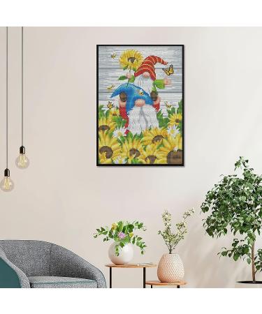Gnomes Stamped Cross Stitch Kit for Beginners - Floral Needlepoint Patterns | Dimensions Needlecrafts Embroidery Kit | Arts and Crafts - Buy Online on SooperMarket.com