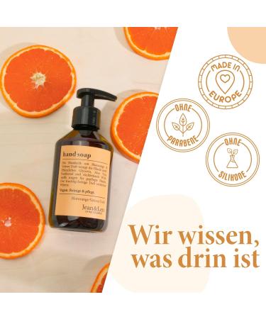Jean & Len Hand Soap Fruity Scented of Blood Orange and Woody Vetiver 250 ml - Buy Online on SooperMarket.com
