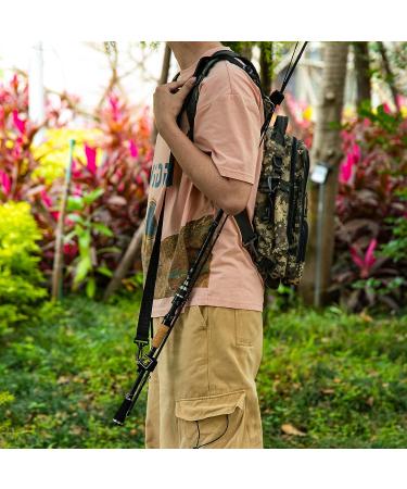 Adjustable Fishing Rod Carry Strap | Shoulder Belt Sling for Fishing Pole | Black Wrap - Buy Online on SooperMarket.com