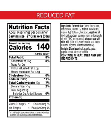 Cheez-It Reduced Fat Original Baked Snack Crackers - 4.5lb Case (12 Boxes) - Perfect for Office and Kids Snacks - Buy Online on SooperMarket.com