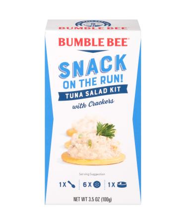 Bumble Bee Snack On The Run Tuna Salad with Crackers Kit - Ready to Eat, Spoon Included - Wild Caught Tuna - Shelf Stable & Convenient Protein Snack, 3.5 oz (Pack of 12)