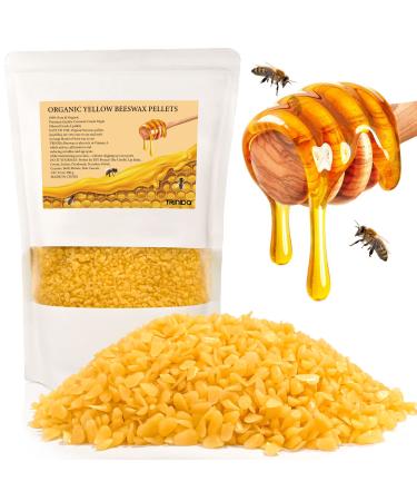 TRINIDa Beeswax Pellets 2LB(32 oz), 100% Organic Yellow Bees Wax for DIY Candles, Beeswax for Candle Making, Skin, Body, Face, and Hair Care, Lotions, DIY Creams, Lip Balm and Soap Making Supplies yellow 2lb