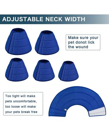 Breathable Mesh Elizabethan Collar Size 6 Blue - Adjustable E-collar for Dogs, Cats, Rabbit - Quicker Healing, Anti-Bite/Lick - Easy Eat/Drink - Buy Online on SooperMarket.com