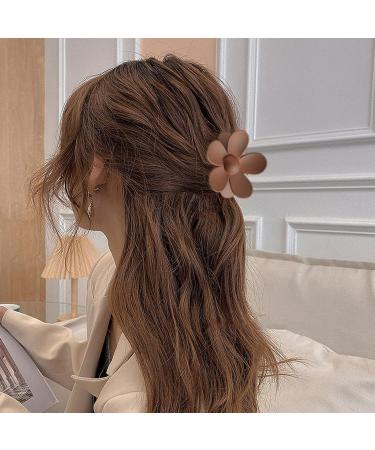 Claw Hair Clips | Rectangle Flower Shape Hair Clips Set of 8 Claw Hair Accessories Comfortable Anti-Slip Stable Hair Hold for Thin Thick Curly Hair - Buy Online on SooperMarket.com