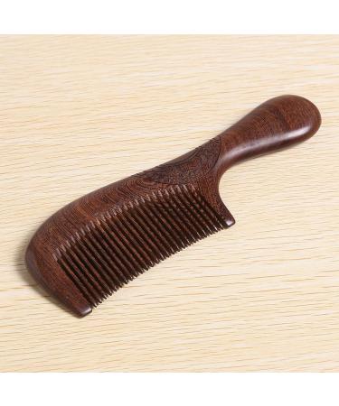 BYCUFF Unisex Sandalwood Comb Women Men Home Travel Wood Anti-Static Fine-Tooth Comb Wooden Handles Hair Comb - Buy Online on SooperMarket.com