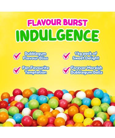 Sweetzone Bubblegum Balls Sweet Bags 1kg Halal Sweets Bubble Gum Bubble Gum Bulk Bubble Gum Chewy Sweets Bulk Sweets Retro Sweets Retro Candy Bubble Gum 1kg - Buy Online on SooperMarket.com