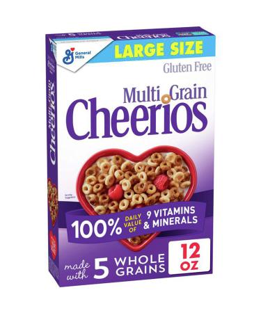 Multi Grain Cheerios Breakfast Cereal Gluten Free Whole Grain Oats 12 oz