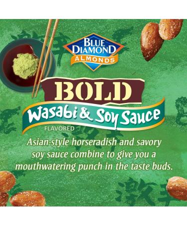 Blue Diamond Almonds Bold Wasabi & Soy Sauce 6 Oz Canister - Buy Online on SooperMarket.com