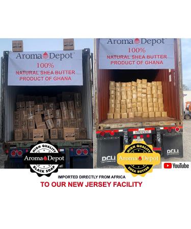 Aroma Depot Raw African Black Soap 1/2 Gallon - 100% Natural for Acne, Eczema, Psoriasis - Handmade from Ghana - Buy Online on SooperMarket.com