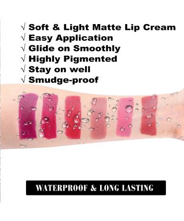 CCbeauty Matte Lipstick Set - 6 Colors Waterproof Long Lasting Nude Lip Stick Gift for Her - Mothers Day Gift Set - Buy Online on SooperMarket.com