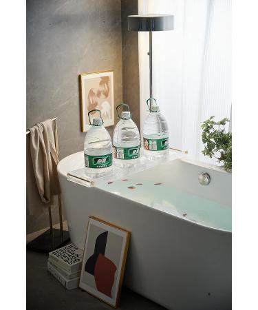 Acrylic Bathtub Tray Caddy with Non-Slip Surface and Gold Handles - Buy Online on SooperMarket.com