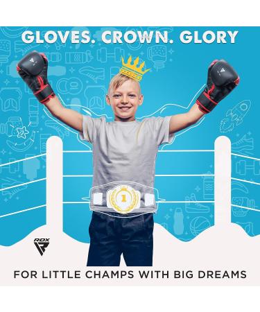 RDX Children Boxing Gloves 6oz & 4oz - Junior Training Muay Thai Sparring MMA Kickboxing - Maya Hide Leather Ventilated Palm - Durable Lightweight Perfect for Kids - Buy Online on SooperMarket.com