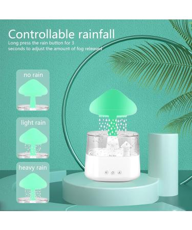 Rain Cloud Humidifier - Colorful Light Aroma Diffuser with 7 Color Changing Lights and Water Drop Sound - White 2 - Buy Online on SooperMarket.com