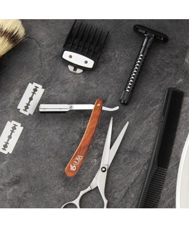 OCBA Wooden Handle Rasi Knife | High-Quality Stainless Steel Barber Razor for Precision Wet Shaving - Buy Online on SooperMarket.com