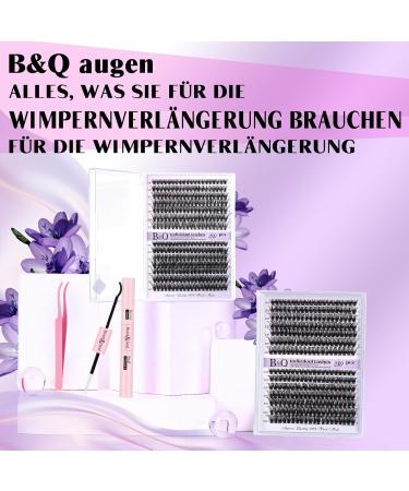 LASH Extension Set B & Q - 280 PCs Eyelash Extensions 9-16Mix | 40D Ocitanian Set with Eyeliner Glue Remover & Applicator for Beginners - Buy Online on SooperMarket.com