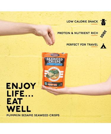 Seapoint Farms Seaweed Crisps - Pumpkin Sesame Flavor | 1.2 oz (35 g) - Healthy Snack - Buy Online on SooperMarket.com