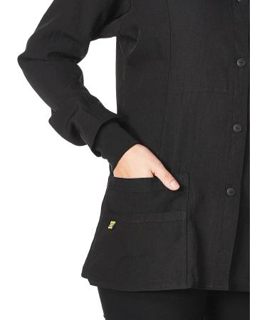 WonderWink Women's Four Way Stretch Snap Jacket - X-Large, Black - Buy Online on SooperMarket.com